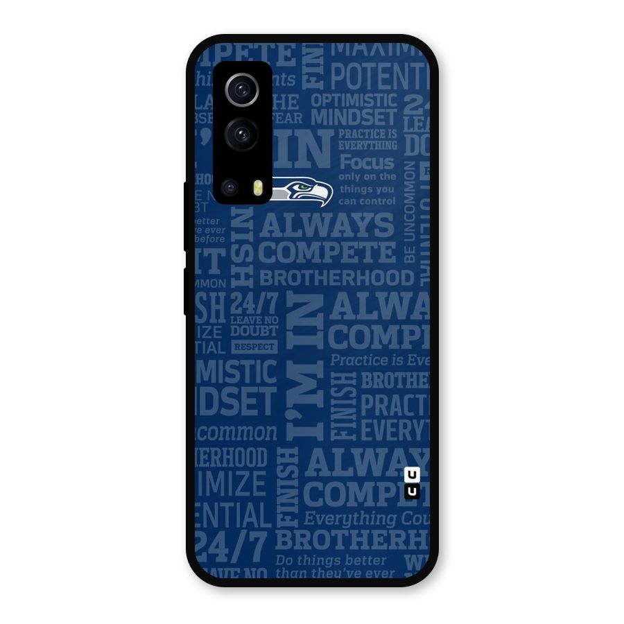 Optimistic Blue Metal Back Case for iQOO Z3