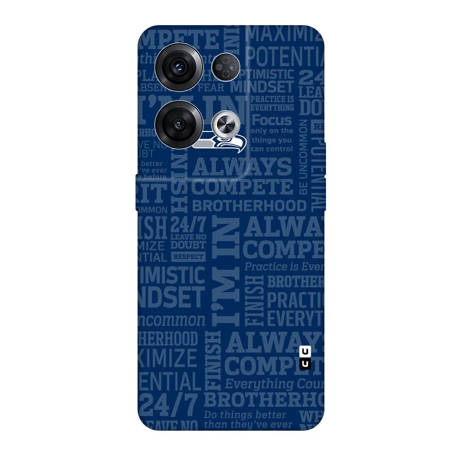 Optimistic Blue Original Polycarbonate Back Case for Oppo Reno8 Pro 5G