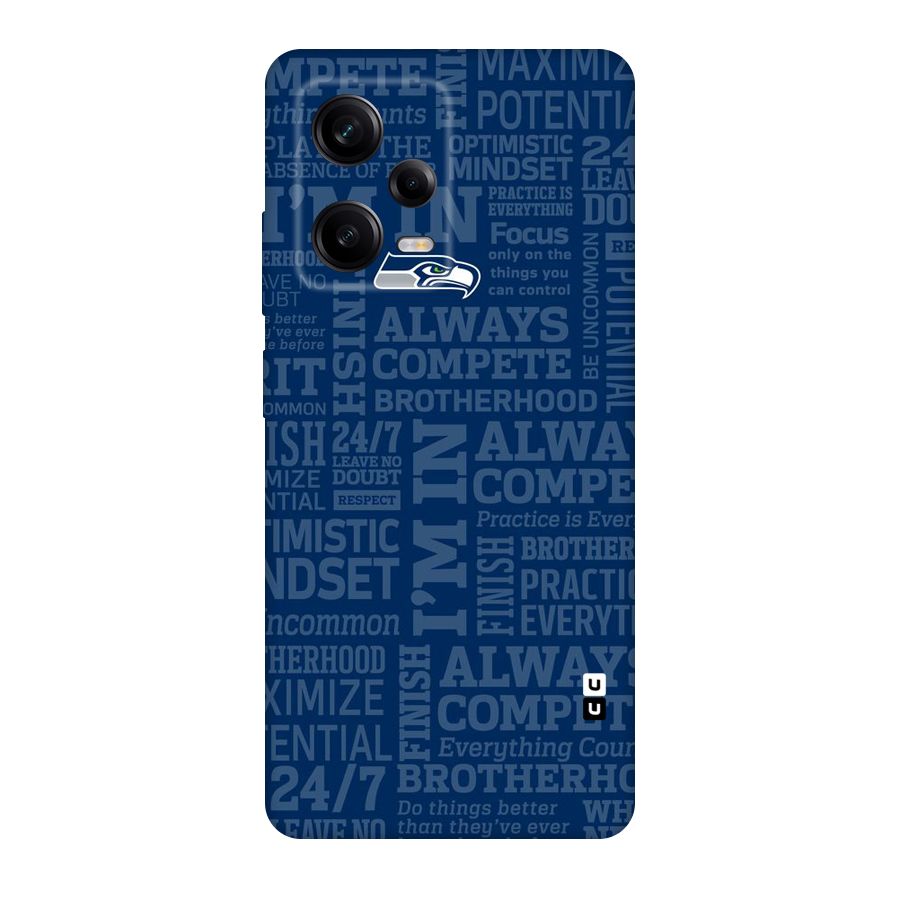 Optimistic Blue Original Polycarbonate Back Case for Redmi Note 12 Pro