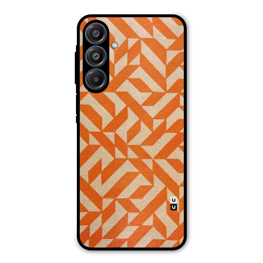 Orange Beige Pattern Metal Back Case for Galaxy A16 5G