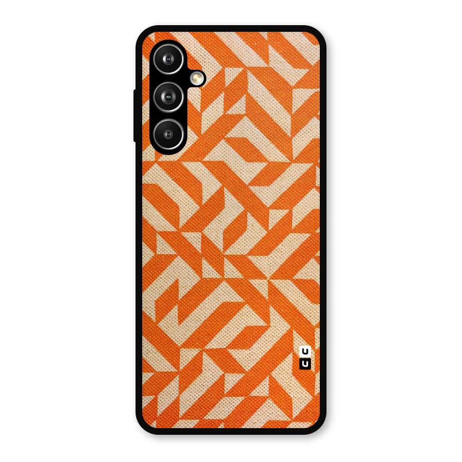 Orange Beige Pattern Metal Back Case for Galaxy F54