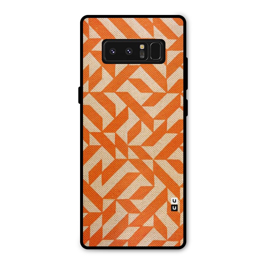 Orange Beige Pattern Metal Back Case for Galaxy Note 8