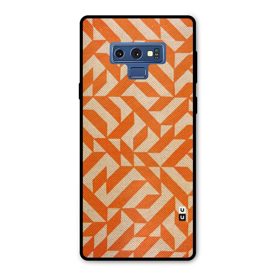 Orange Beige Pattern Metal Back Case for Galaxy Note 9