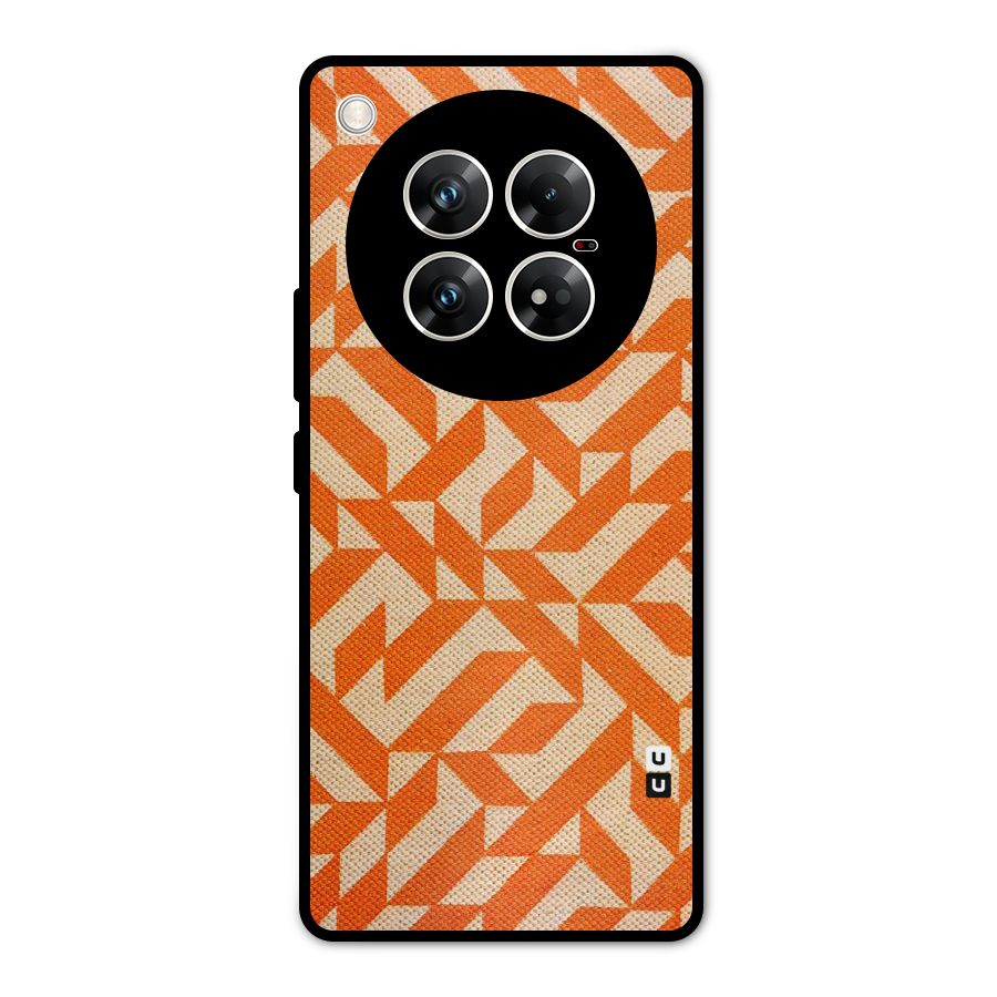 Orange Beige Pattern Metal Back Case for Infinix Zero 40 5G