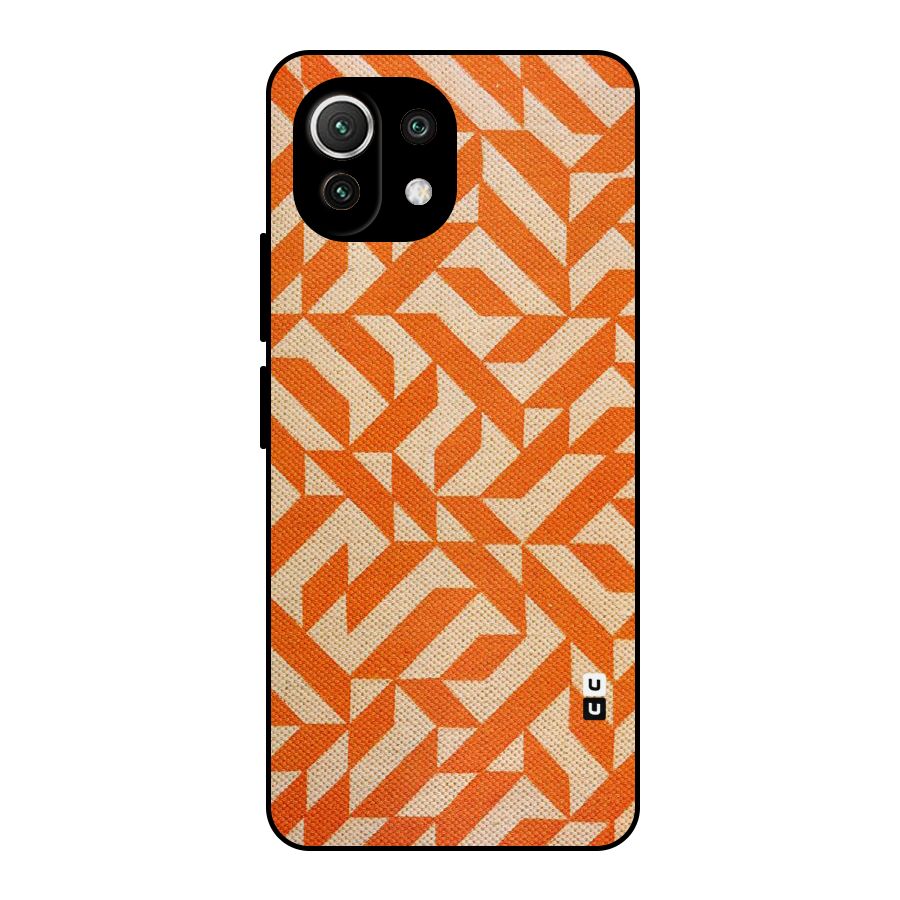 Orange Beige Pattern Metal Back Case for Mi 11 Lite NE 5G