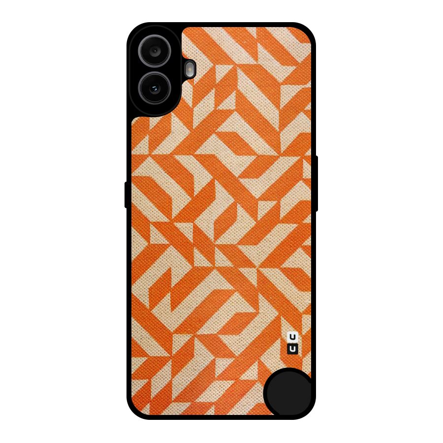 Orange Beige Pattern Metal Back Case for Nothing CMF Phone 1