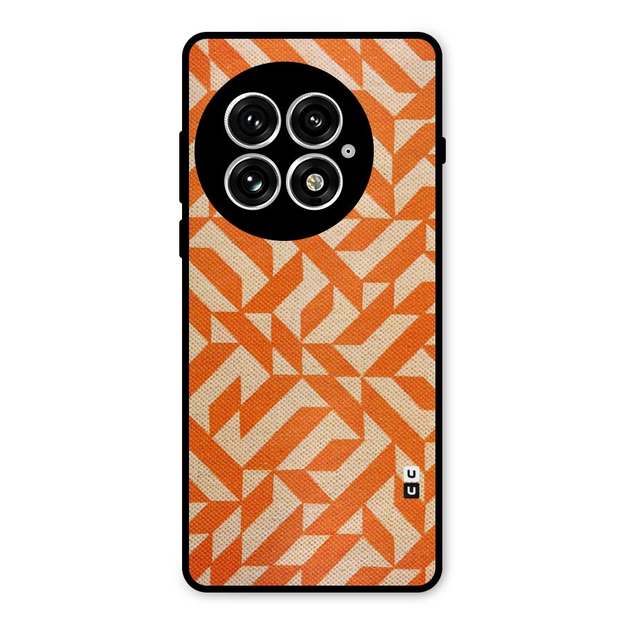 Orange Beige Pattern Metal Back Case for OnePlus 13