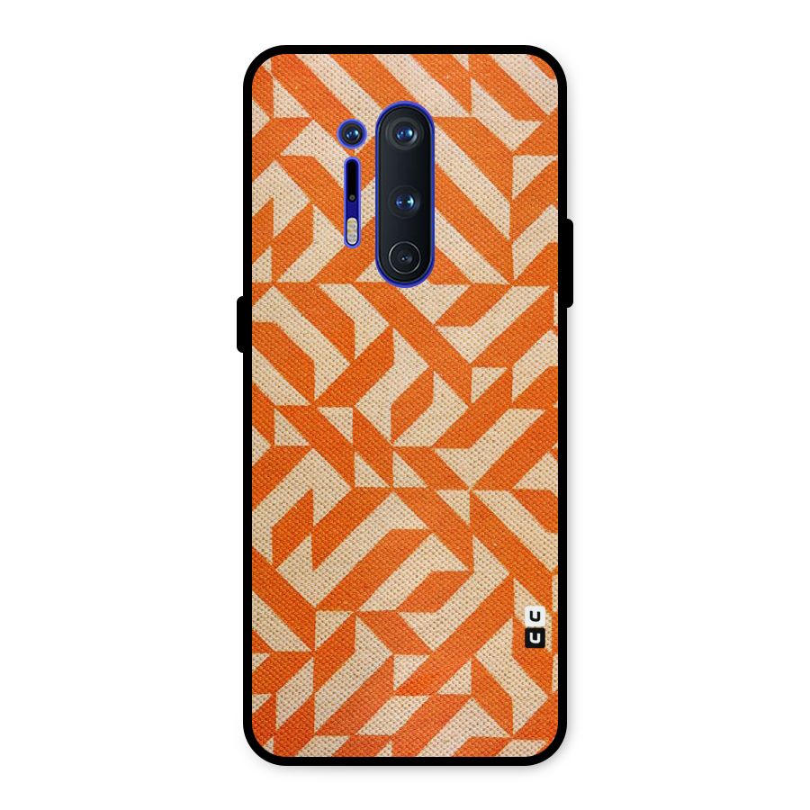 Orange Beige Pattern Metal Back Case for OnePlus 8 Pro