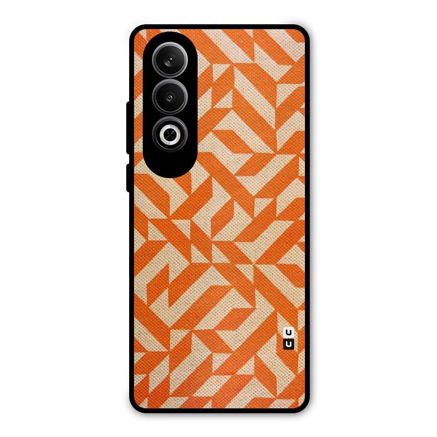 Orange Beige Pattern Metal Back Case for OnePlus Nord CE4