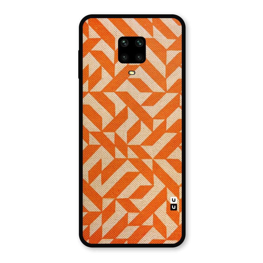 Orange Beige Pattern Metal Back Case for Poco M2 Pro