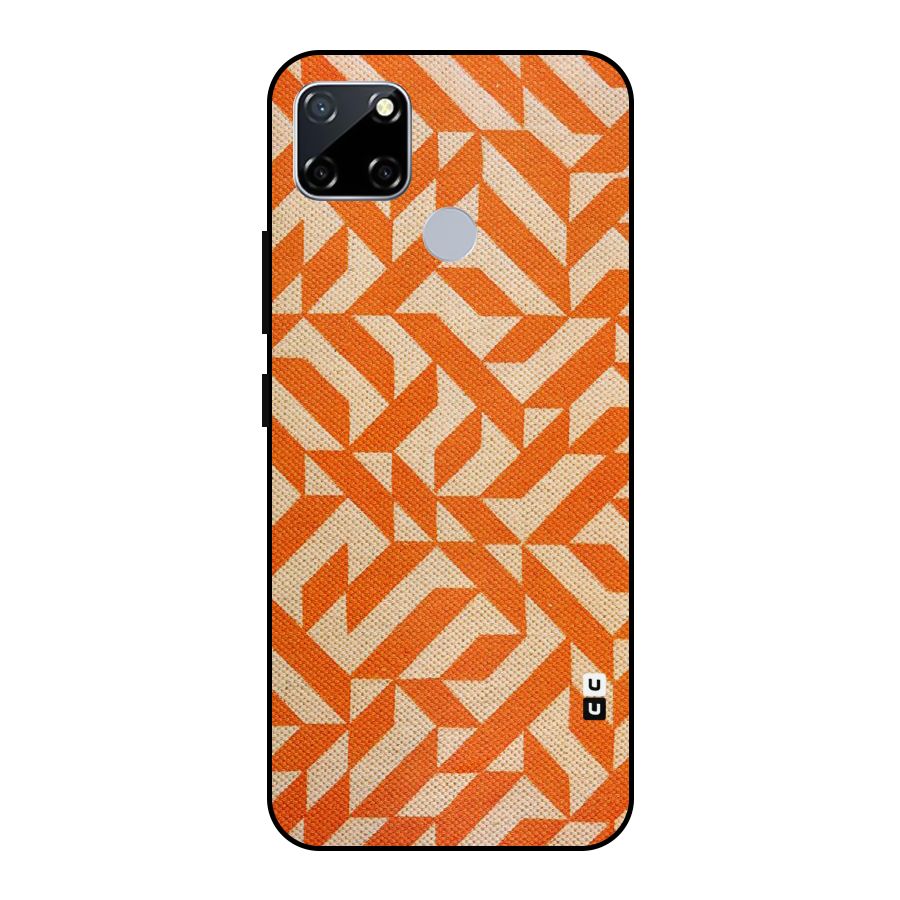 Orange Beige Pattern Metal Back Case for Realme Narzo 20