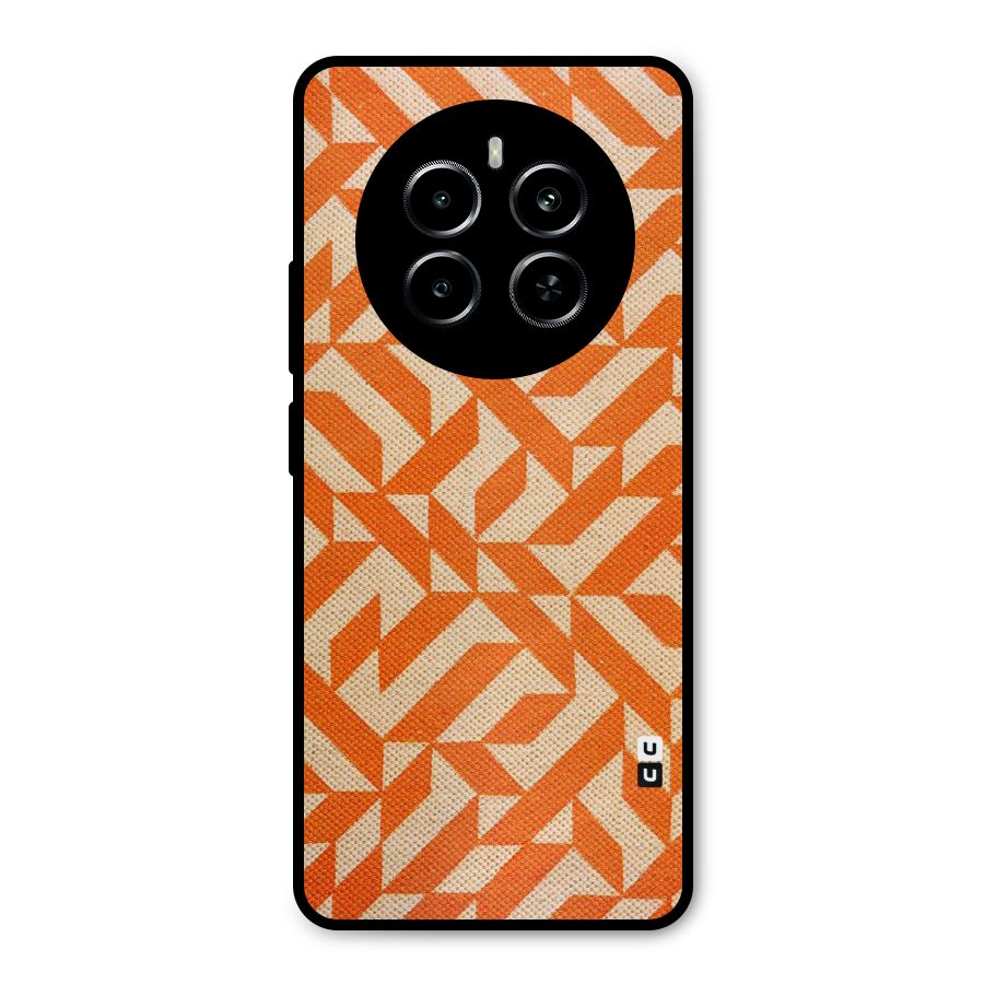 Orange Beige Pattern Metal Back Case for Realme P1