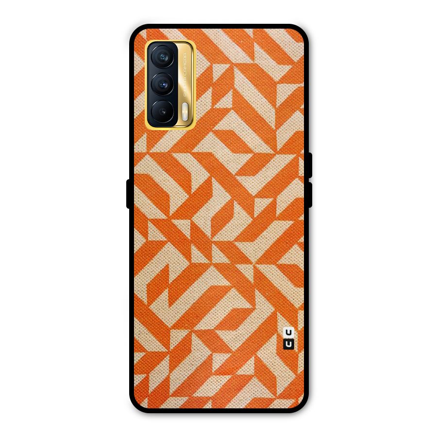 Orange Beige Pattern Metal Back Case for Realme X7