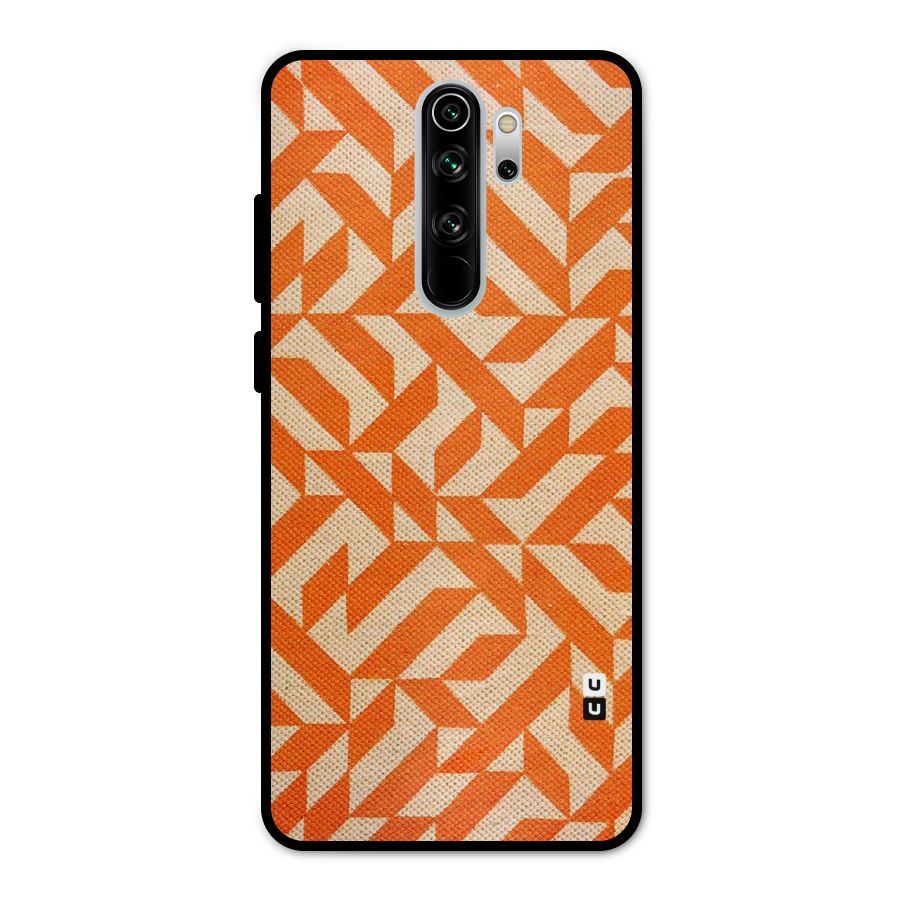 Orange Beige Pattern Metal Back Case for Redmi Note 8 Pro