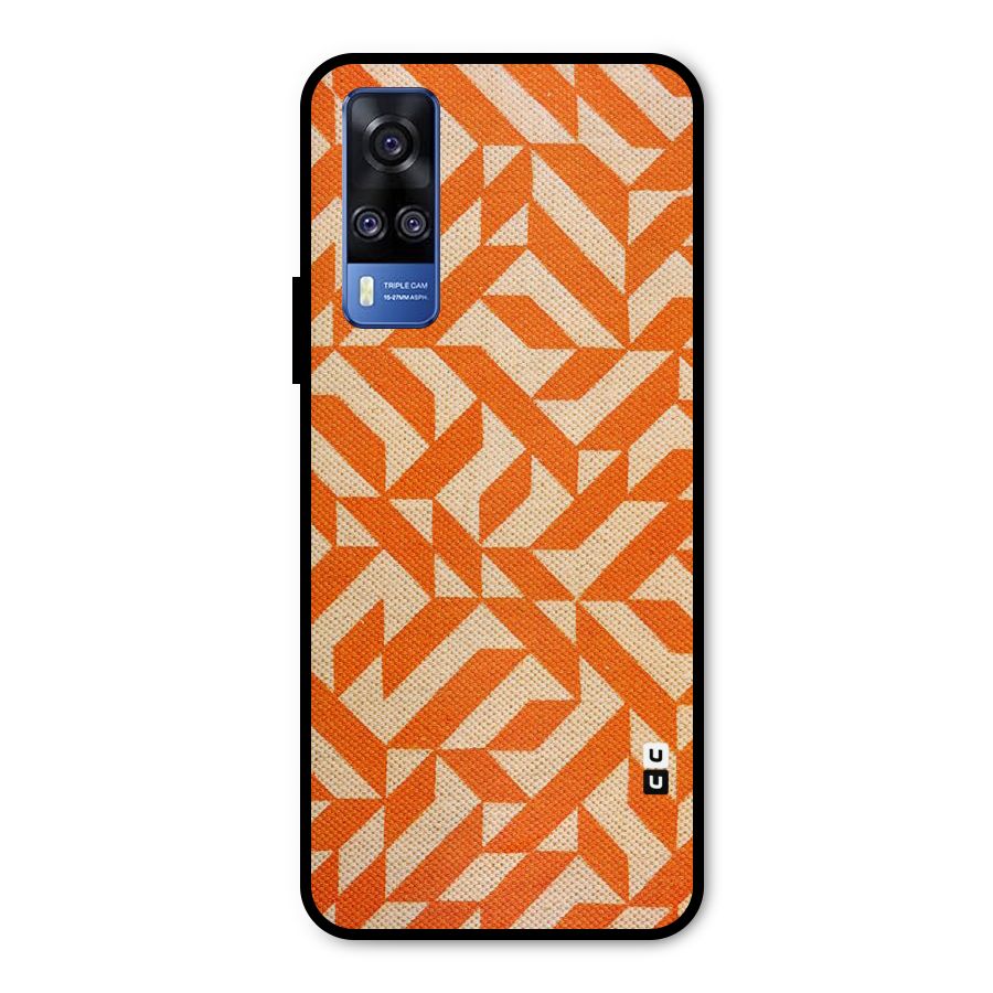 Orange Beige Pattern Metal Back Case for Vivo Y31