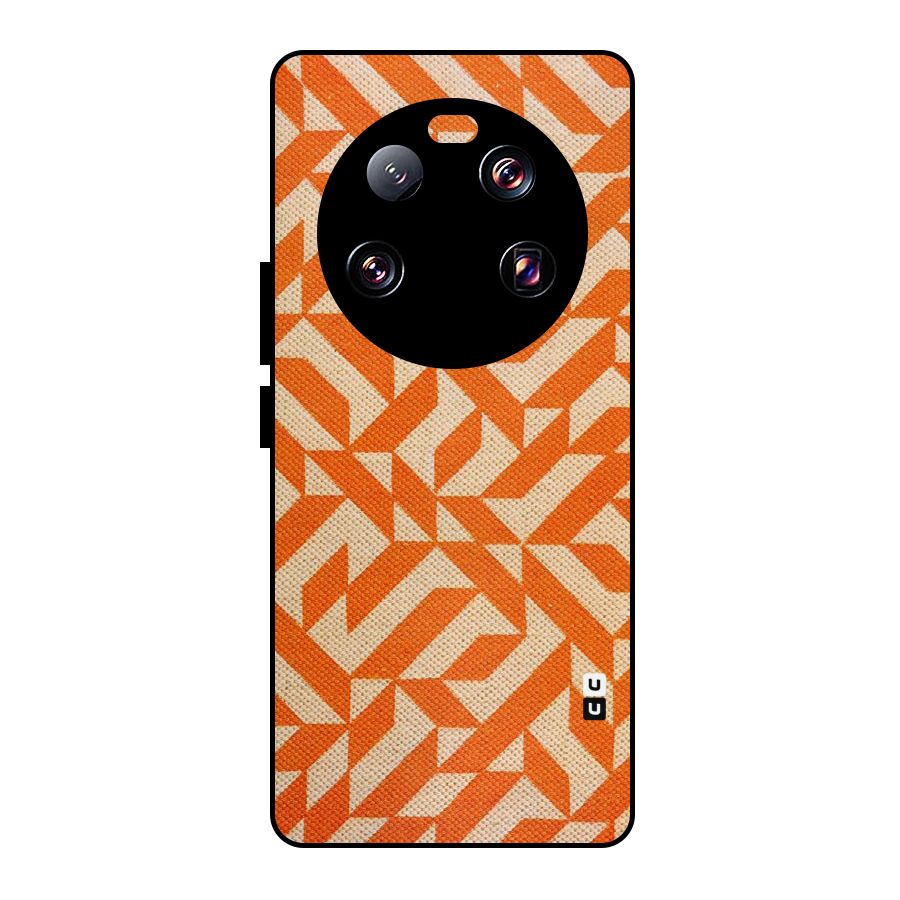 Orange Beige Pattern Metal Back Case for Xiaomi 13 Ultra