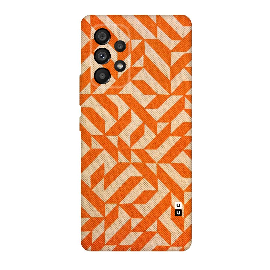 Orange Beige Pattern Original Polycarbonate Back Case for Galaxy A53 5G