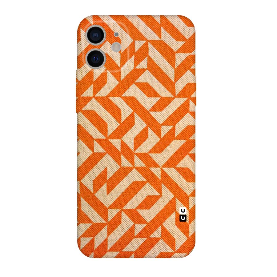 Orange Beige Pattern Original Polycarbonate Back Case for iPhone 11