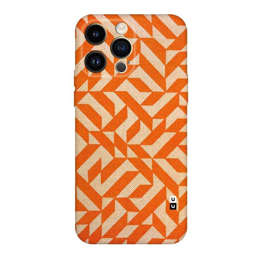 Orange Beige Pattern Original Polycarbonate Back Case for iPhone 14 Pro Max