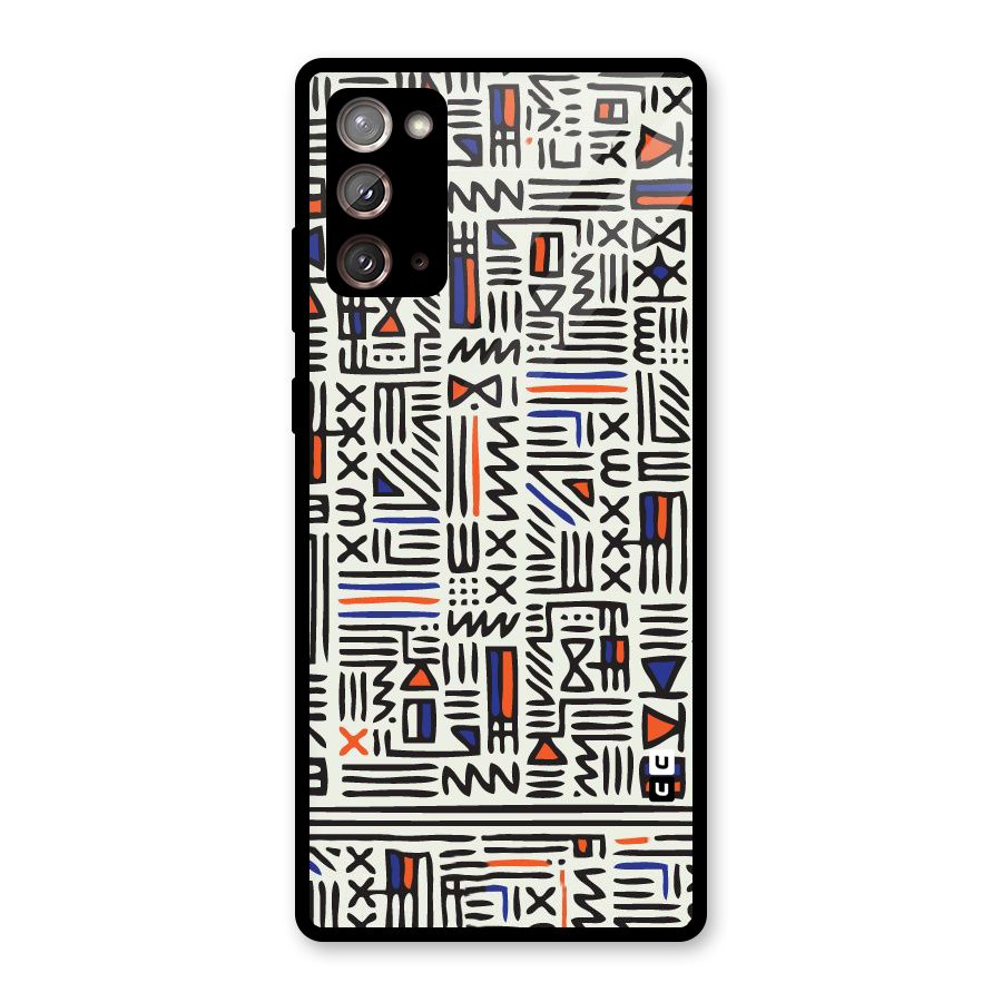 Orange Blue Number Glass Back Case for Galaxy Note 20