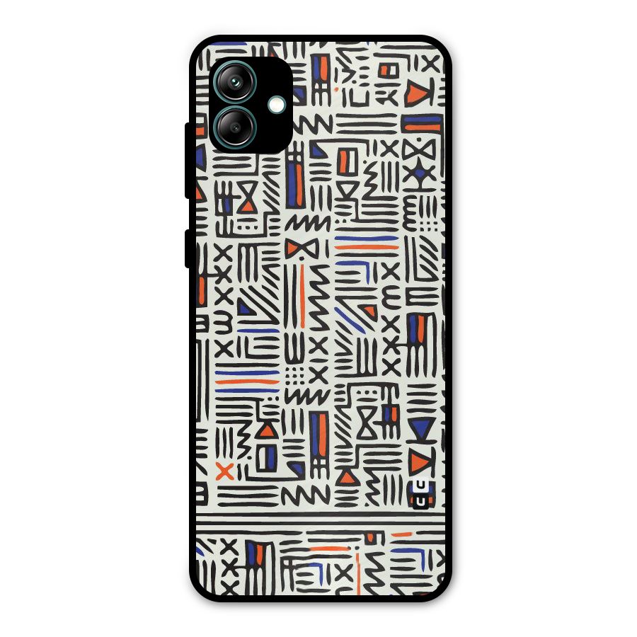 Orange Blue Number Metal Back Case for Galaxy A04