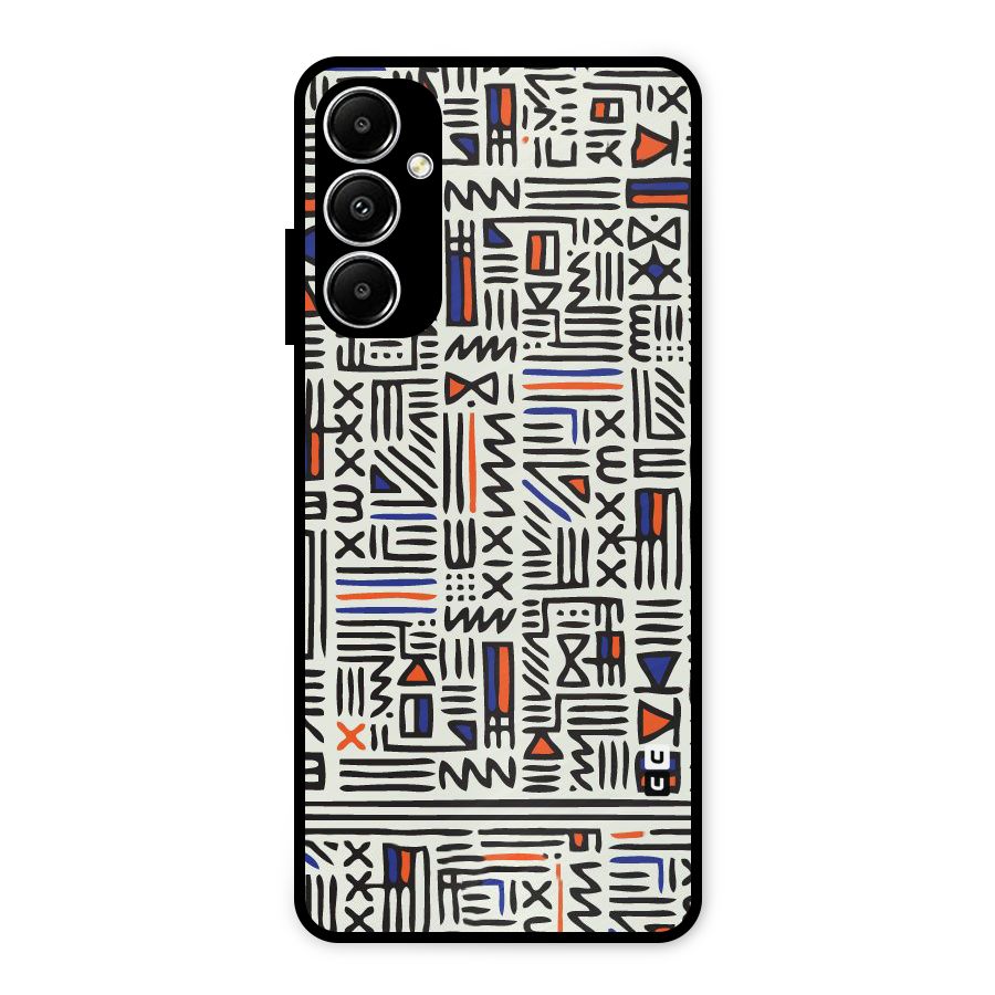 Orange Blue Number Metal Back Case for Galaxy A05s