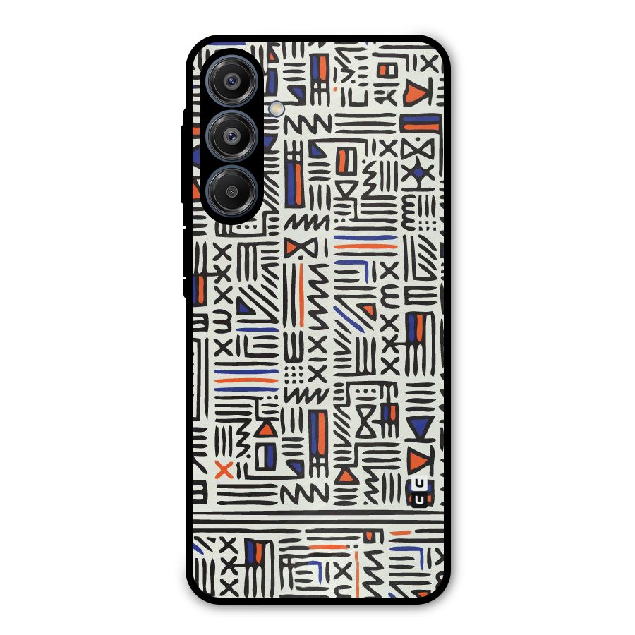 Orange Blue Number Metal Back Case for Galaxy A16 5G