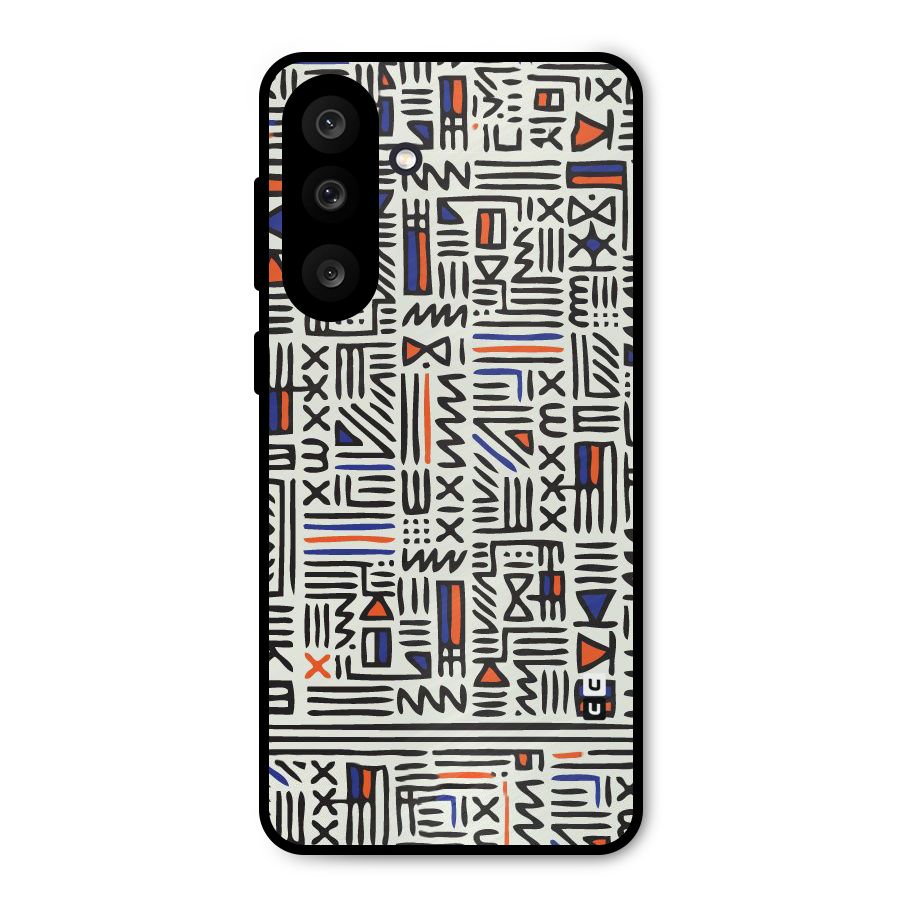 Orange Blue Number Metal Back Case for Galaxy M56