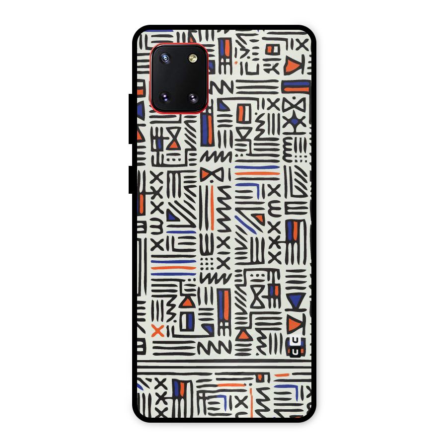 Orange Blue Number Metal Back Case for Galaxy Note 10 Lite