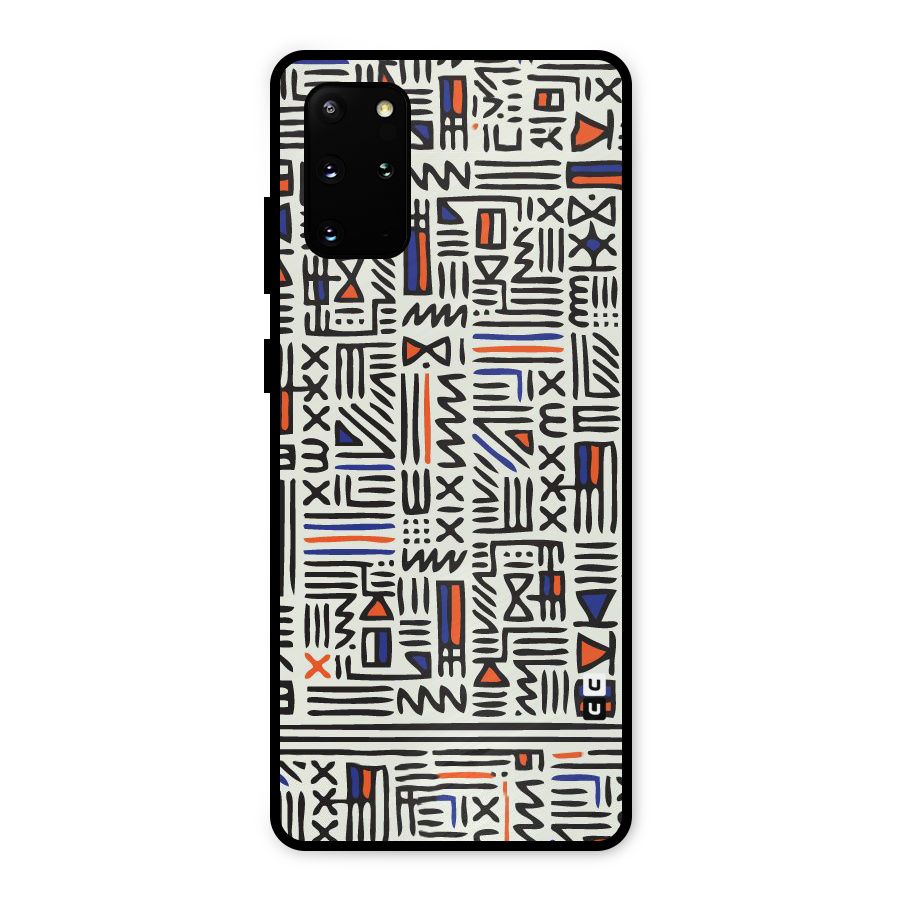 Orange Blue Number Metal Back Case for Galaxy S20 Plus