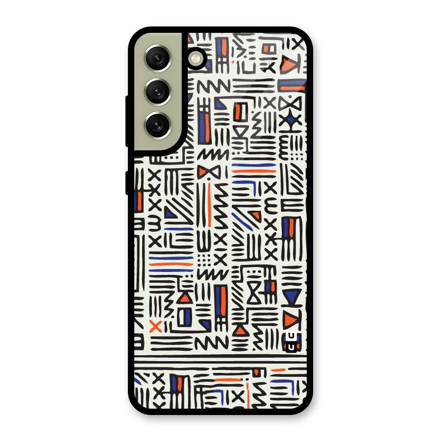 Orange Blue Number Metal Back Case for Galaxy S21 FE 5G (2023)