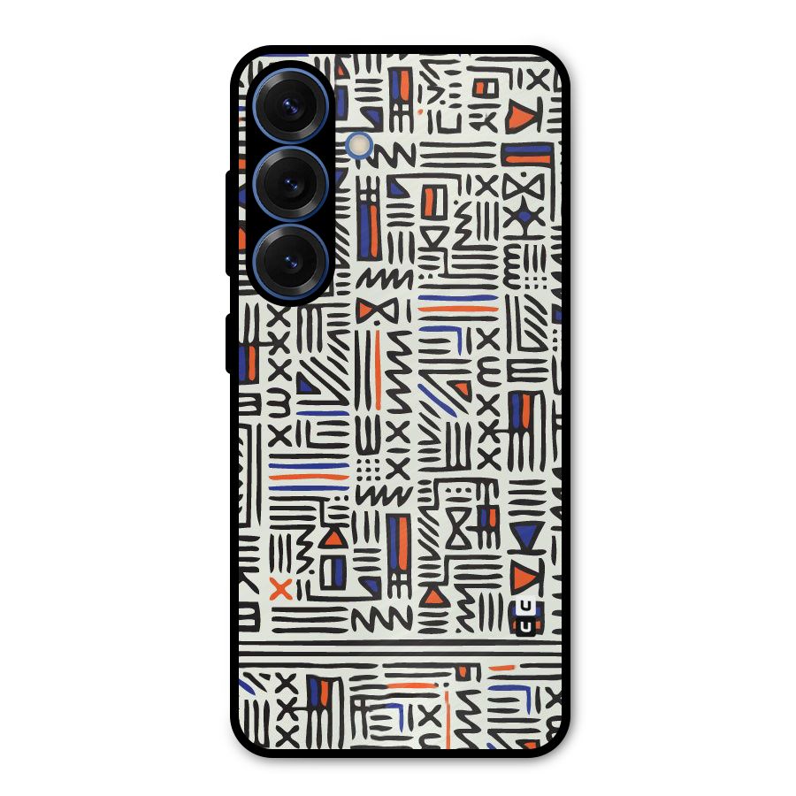 Orange Blue Number Metal Back Case for Galaxy S25