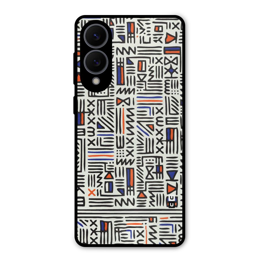Orange Blue Number Metal Back Case for Galaxy S25 Edge