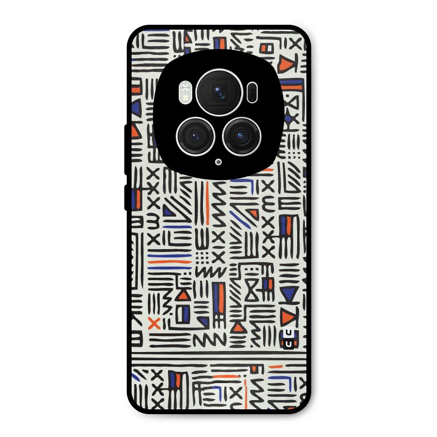 Orange Blue Number Metal Back Case for Honor Magic6 Pro