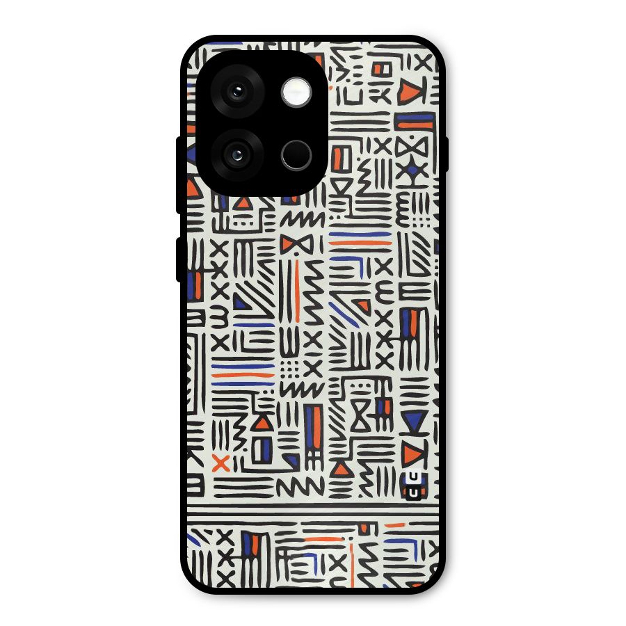 Orange Blue Number Metal Back Case for OnePlus 13s