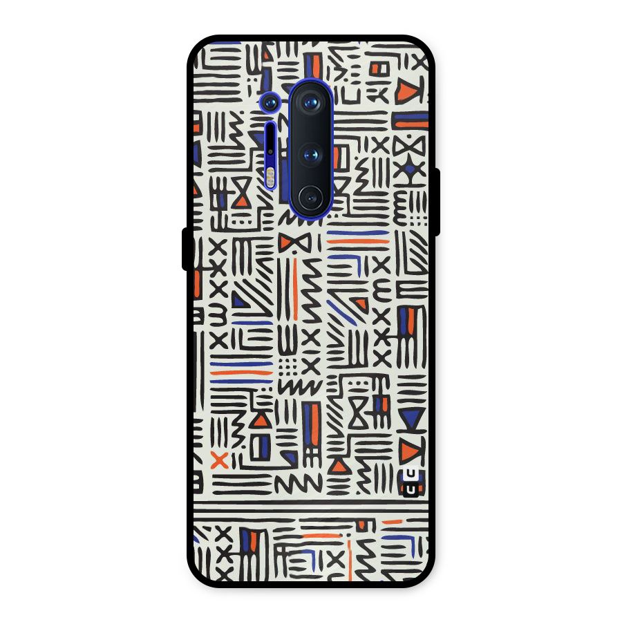 Orange Blue Number Metal Back Case for OnePlus 8 Pro