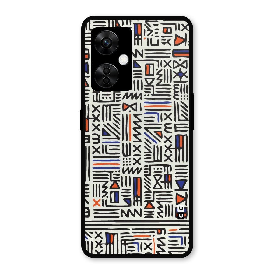 Orange Blue Number Metal Back Case for OnePlus Nord CE 3 Lite