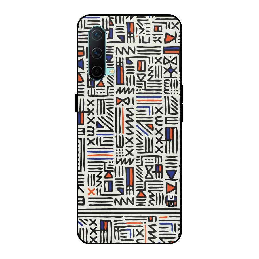 Orange Blue Number Metal Back Case for OnePlus Nord CE 5G