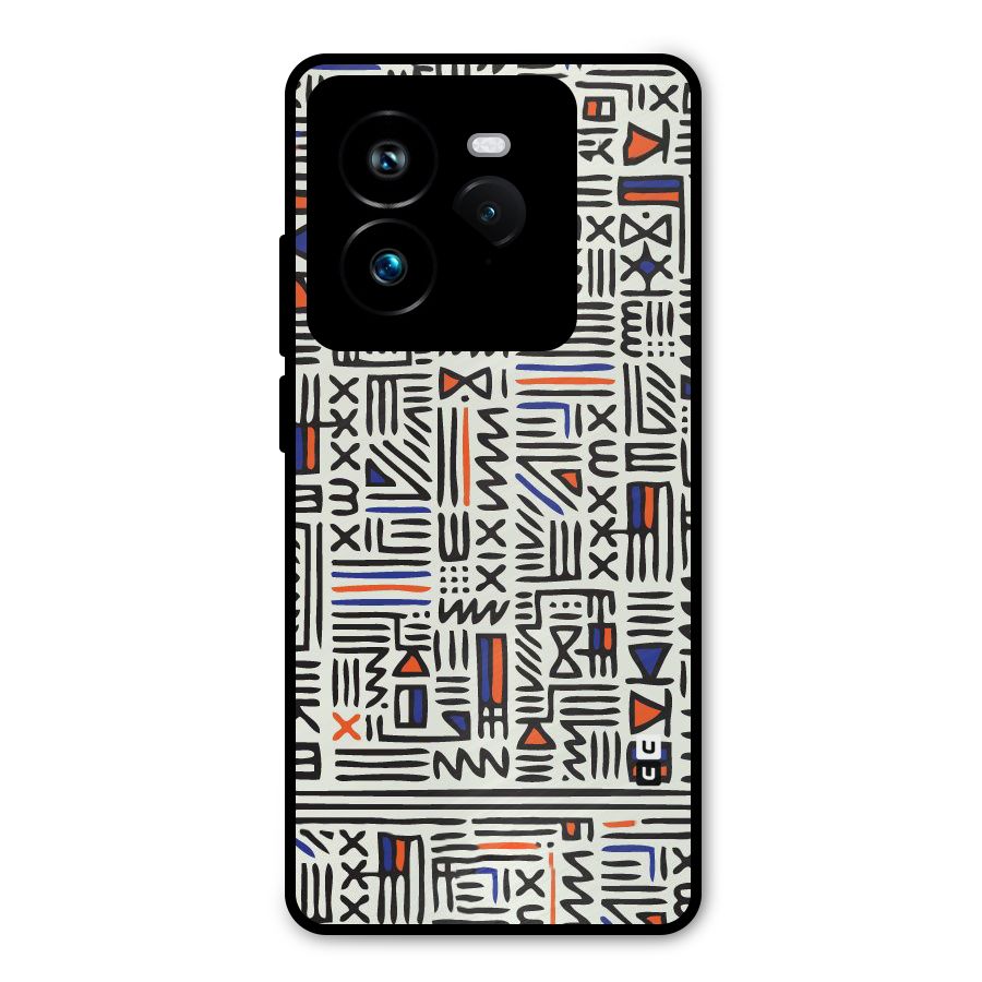 Orange Blue Number Metal Back Case for Realme GT 7 Pro