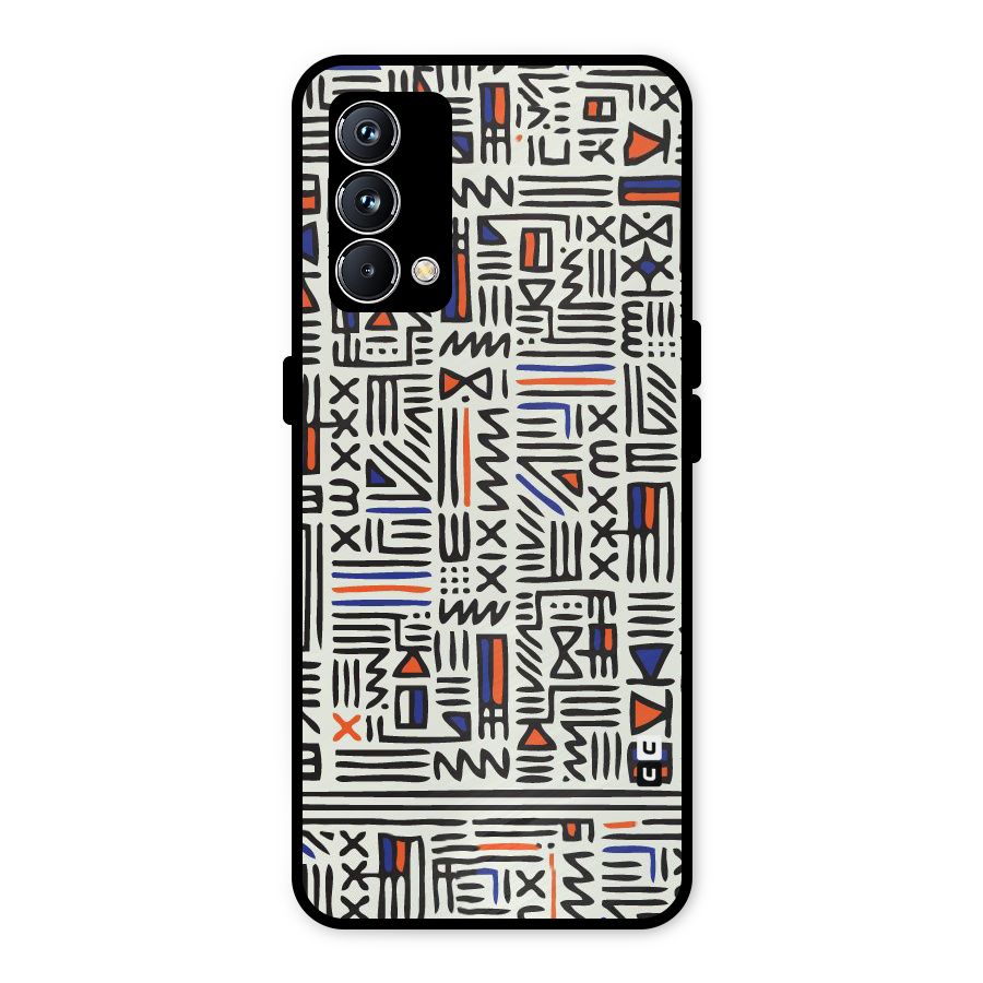 Orange Blue Number Metal Back Case for Realme GT Master Edition