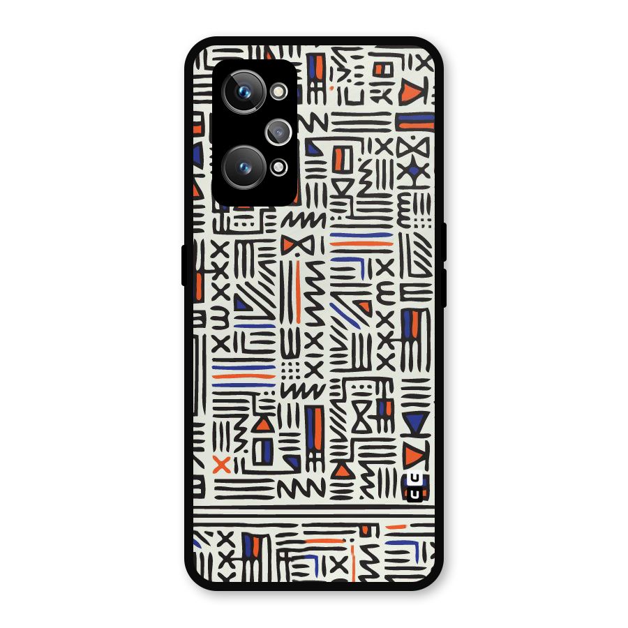 Orange Blue Number Metal Back Case for Realme GT Neo2