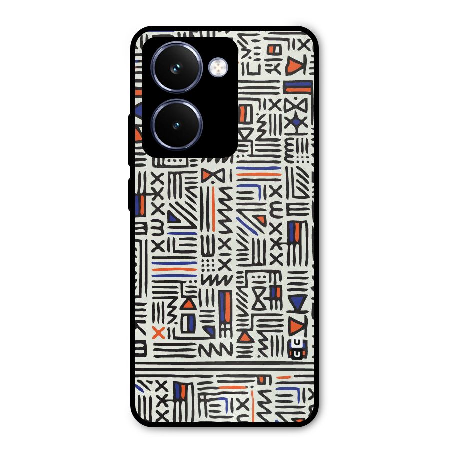 Orange Blue Number Metal Back Case for Realme P3 Ultra