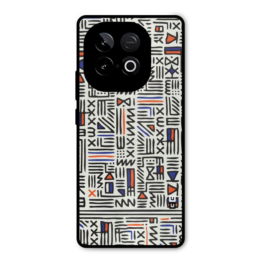 Orange Blue Number Metal Back Case for iQOO Neo 10