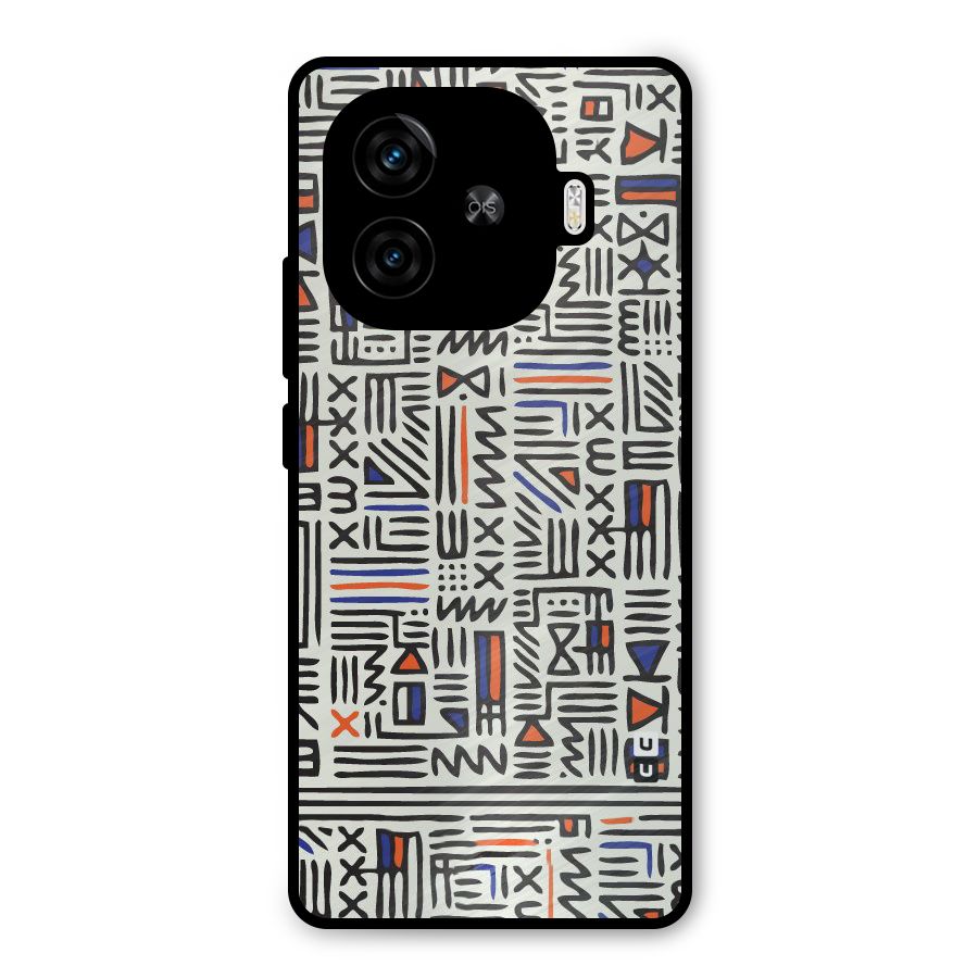 Orange Blue Number Metal Back Case for iQOO Neo 10R