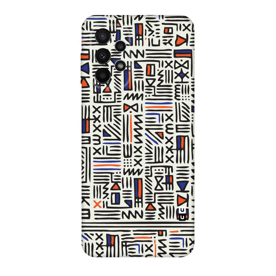 Orange Blue Number Original Polycarbonate Back Case for Galaxy A23