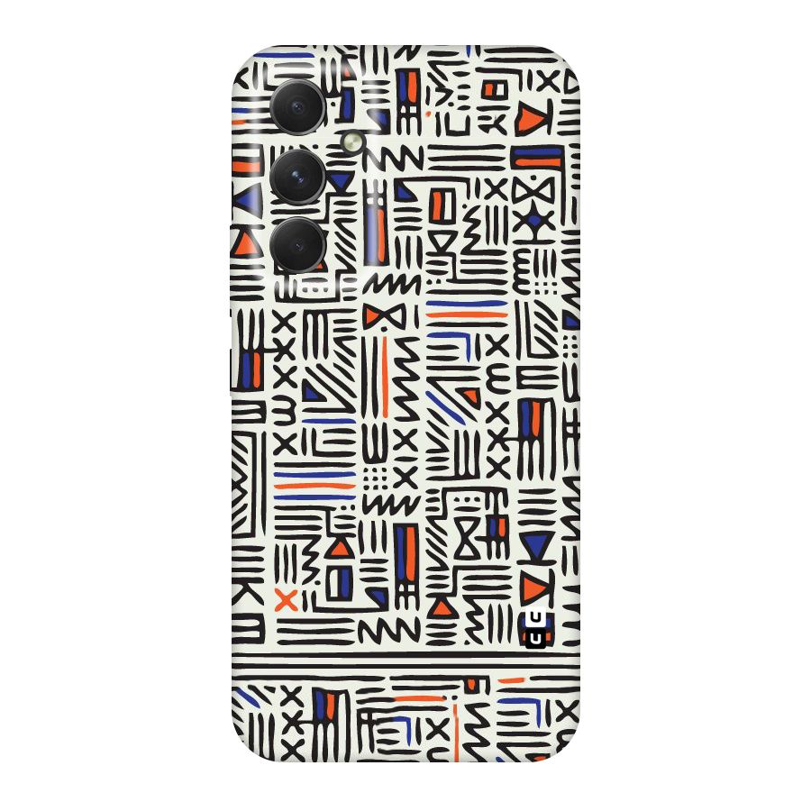 Orange Blue Number Original Polycarbonate Back Case for Galaxy A54