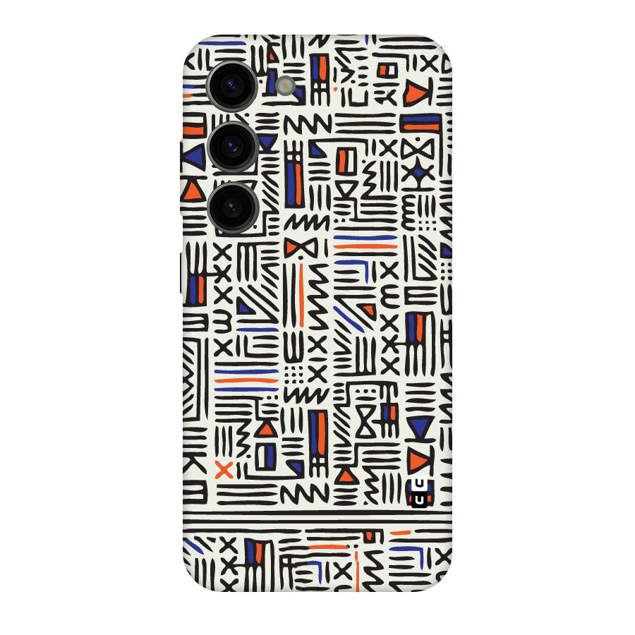 Orange Blue Number Original Polycarbonate Back Case for Galaxy S23