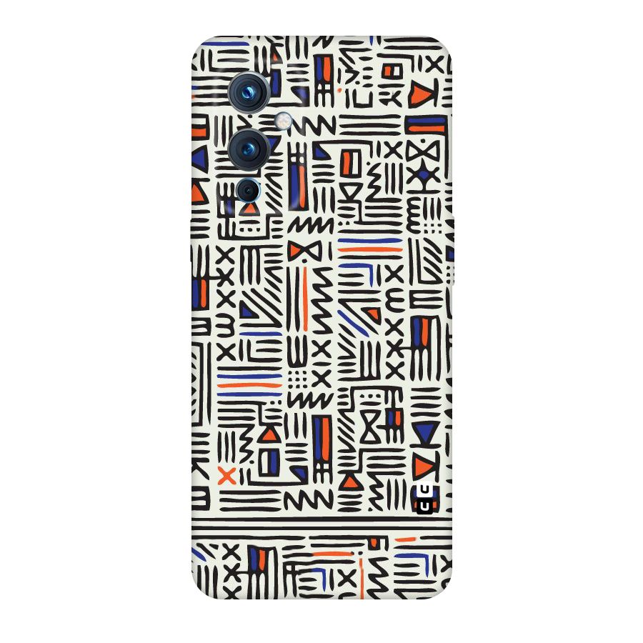 Orange Blue Number Original Polycarbonate Back Case for OnePlus 9