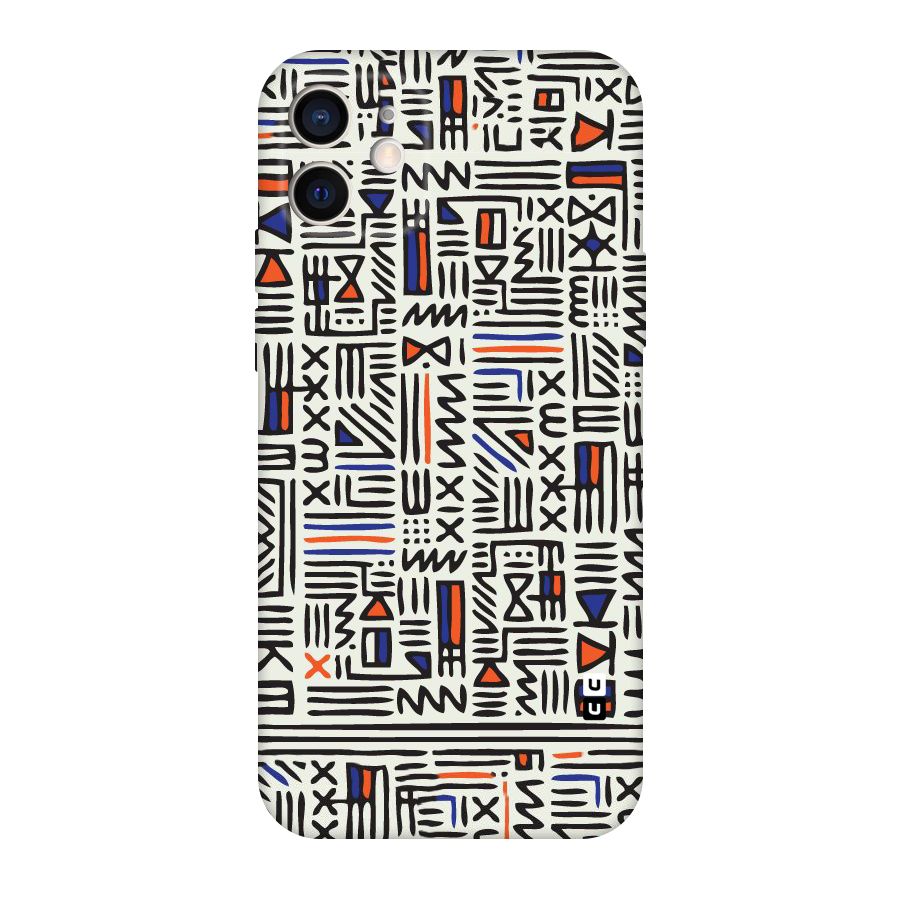 Orange Blue Number Original Polycarbonate Back Case for iPhone 12