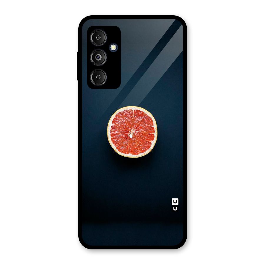 Orange Design Glass Back Case for Galaxy M14 5G